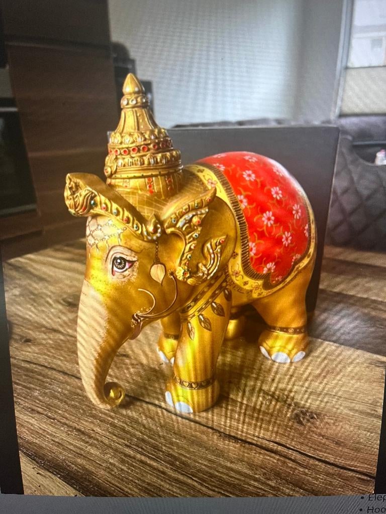 Elephant Parade “Royal Elephant Gold” 20 cm met certificaat, Verzamelen, Ophalen of Verzenden, Nieuw, Dier