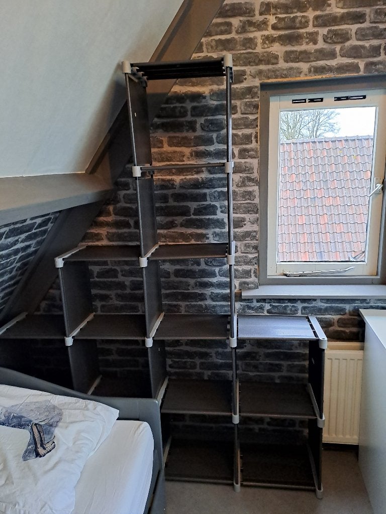 Modulair opbergrek / vakkenkast - Grijs, Huis en Inrichting, Kasten | Overige, Ophalen, Gebruikt