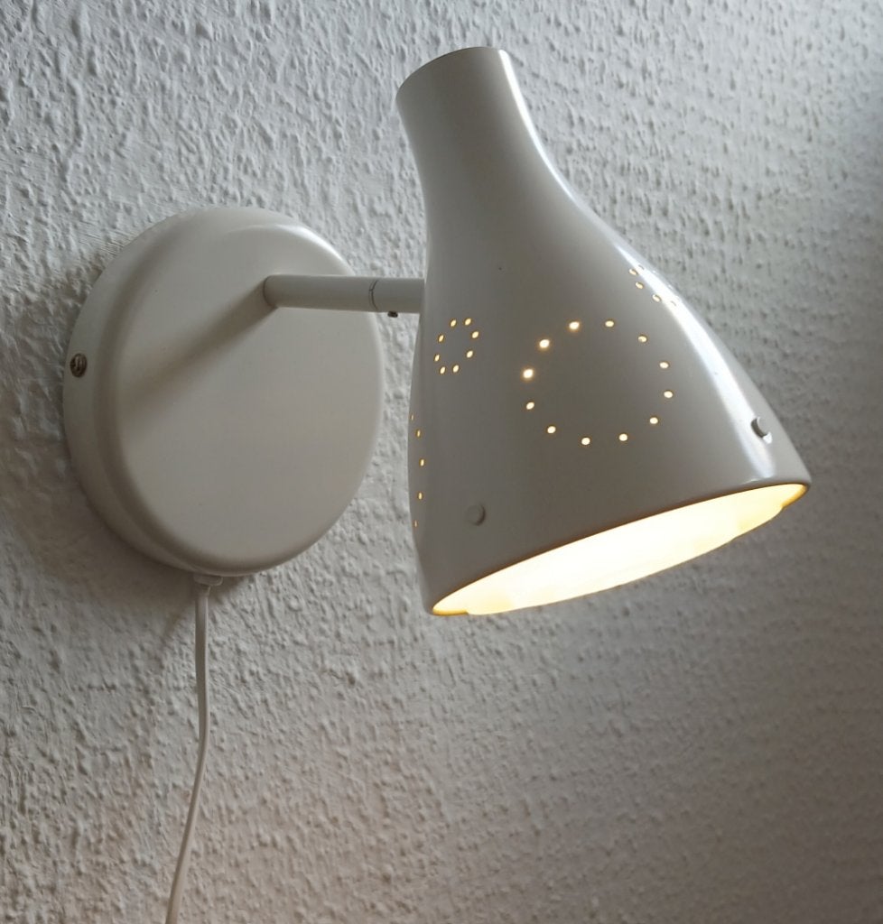 Lamp Wandlampen Ikea crème wit, jaren 90, Ophalen of Verzenden, Zo goed als nieuw, Metaal