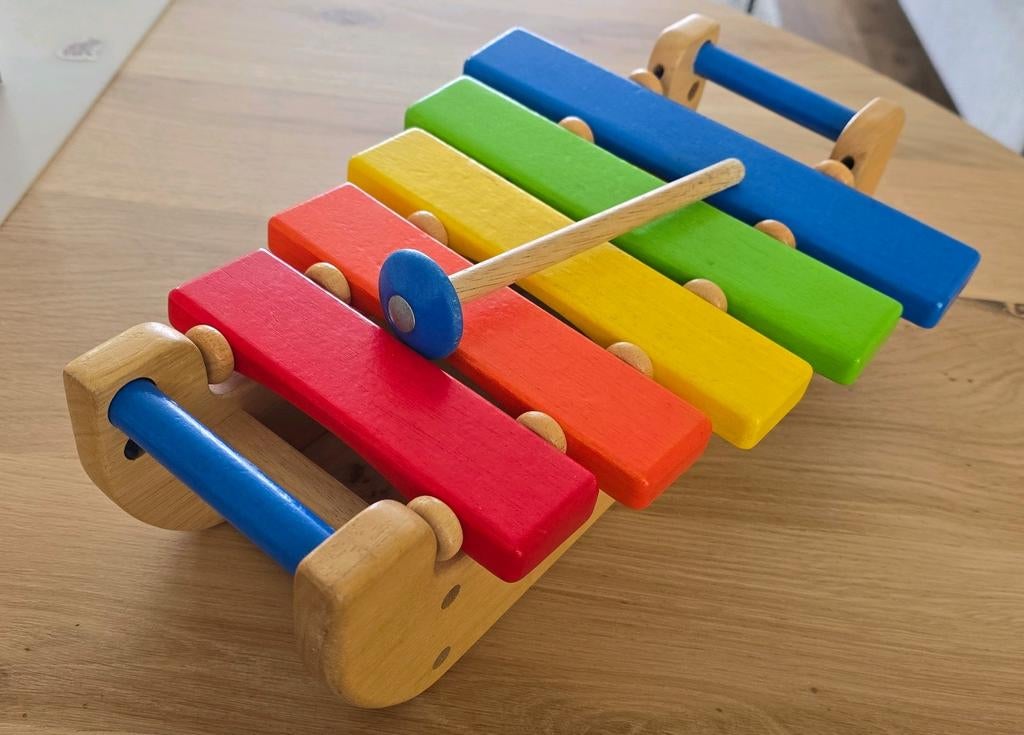 Vintage 80's Retro Houten Xylofoon Hamleys, Ophalen of Verzenden, Gebruikt, Overige typen