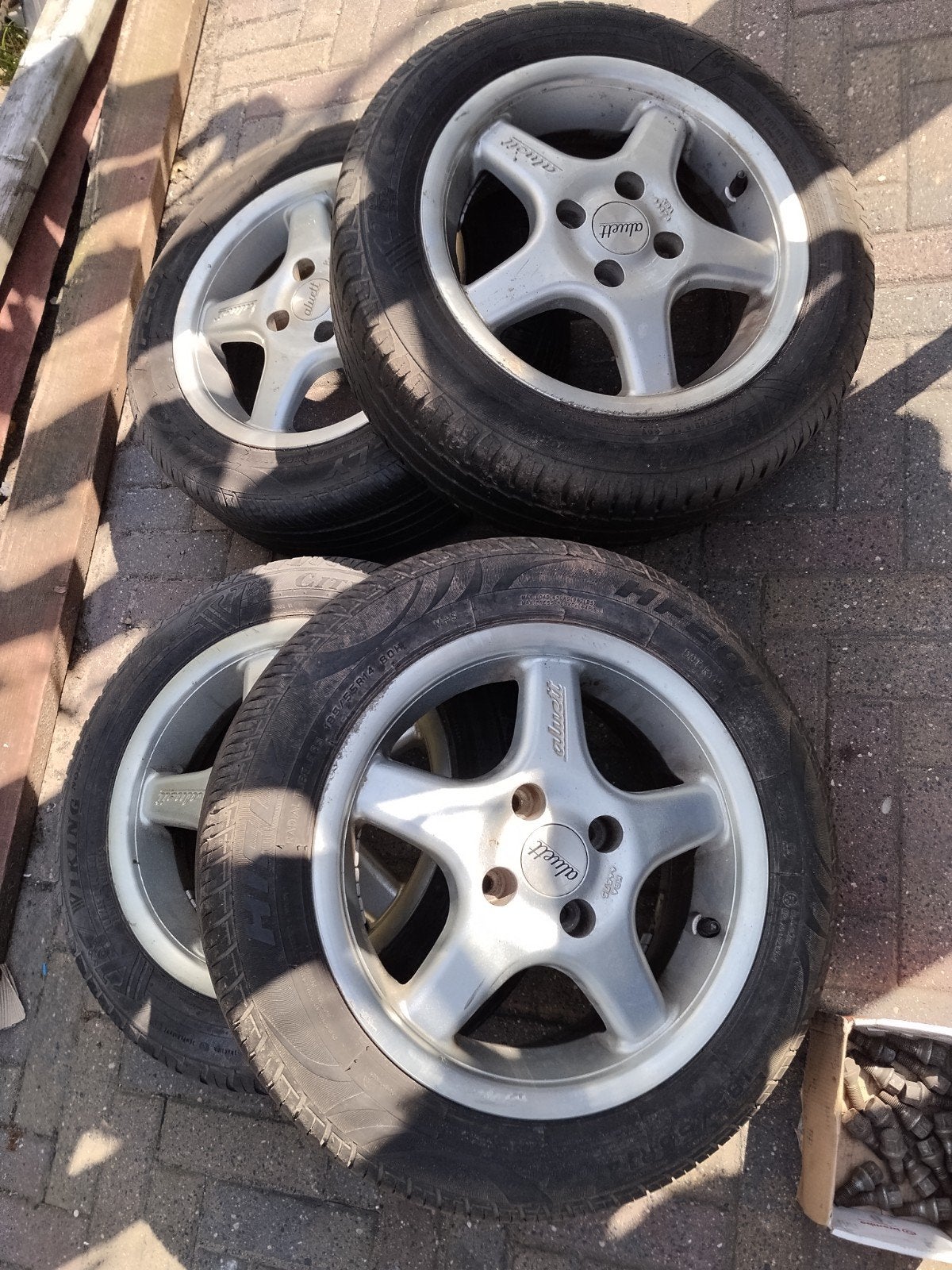 Aluett 14 inch velgen Arosa/Lupo met 185/55R14 M+S banden, Auto-onderdelen, Banden en Velgen, Ophalen, 14 inch, Gebruikt, Banden en Velgen