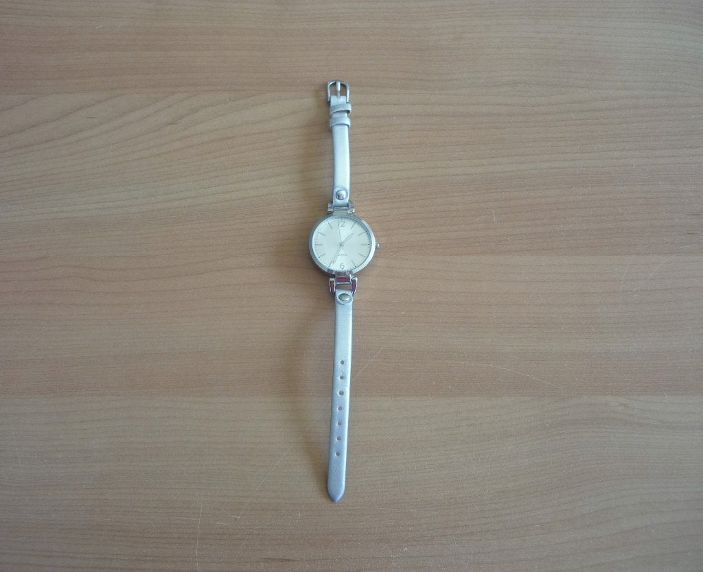 Zilverkleurig horloge zilverkleurige metallic horlogeband, Overige merken, Overige materialen, Overige materialen, Ophalen of Verzenden