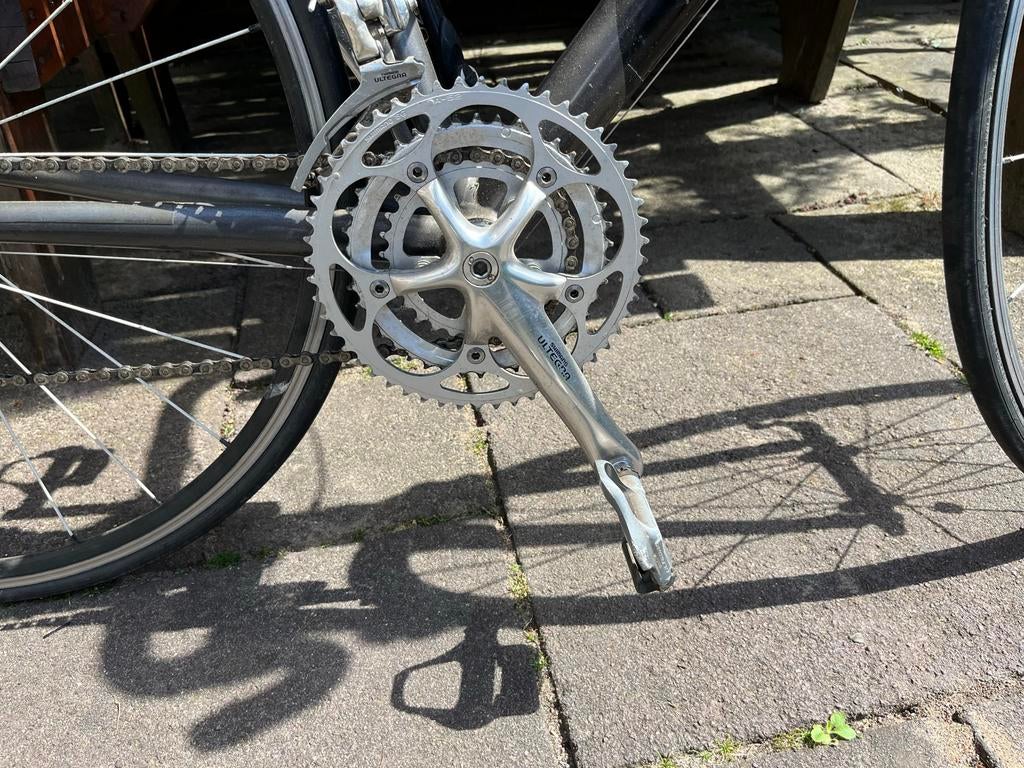 Racefiets Giacomelli met Shimano Ultegra onderdelen, 28 inch, Gebruikt, Velgrem, Aluminium