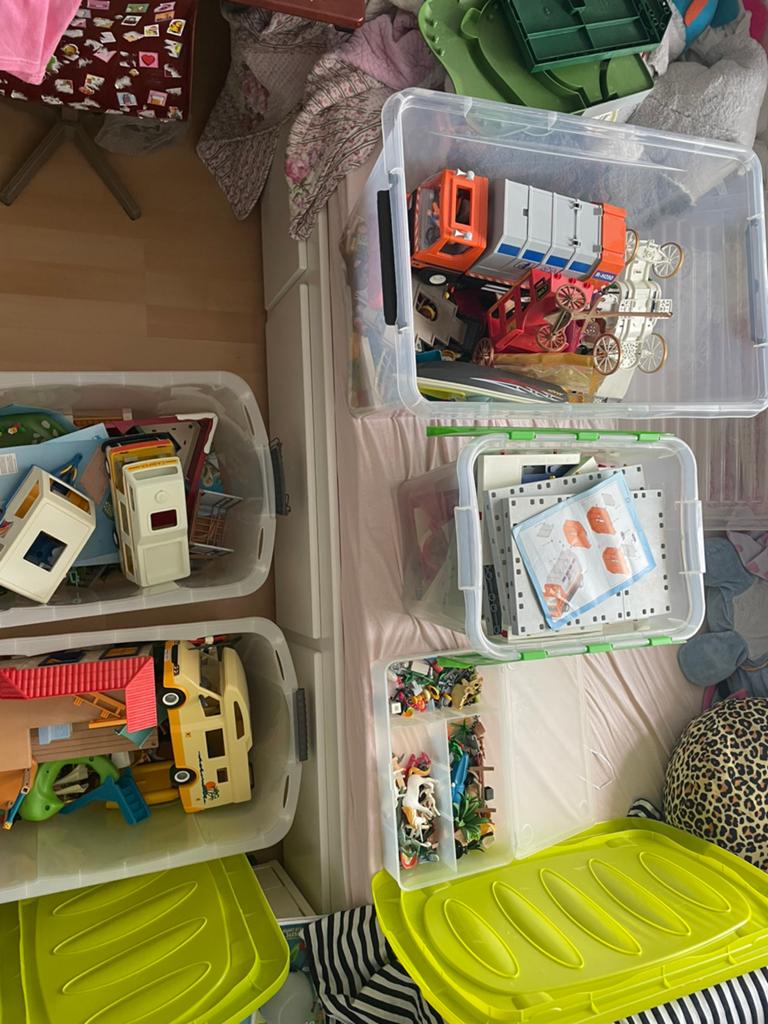 Grote partij Playmobil met veel accessoires en sets, Ophalen, Gebruikt