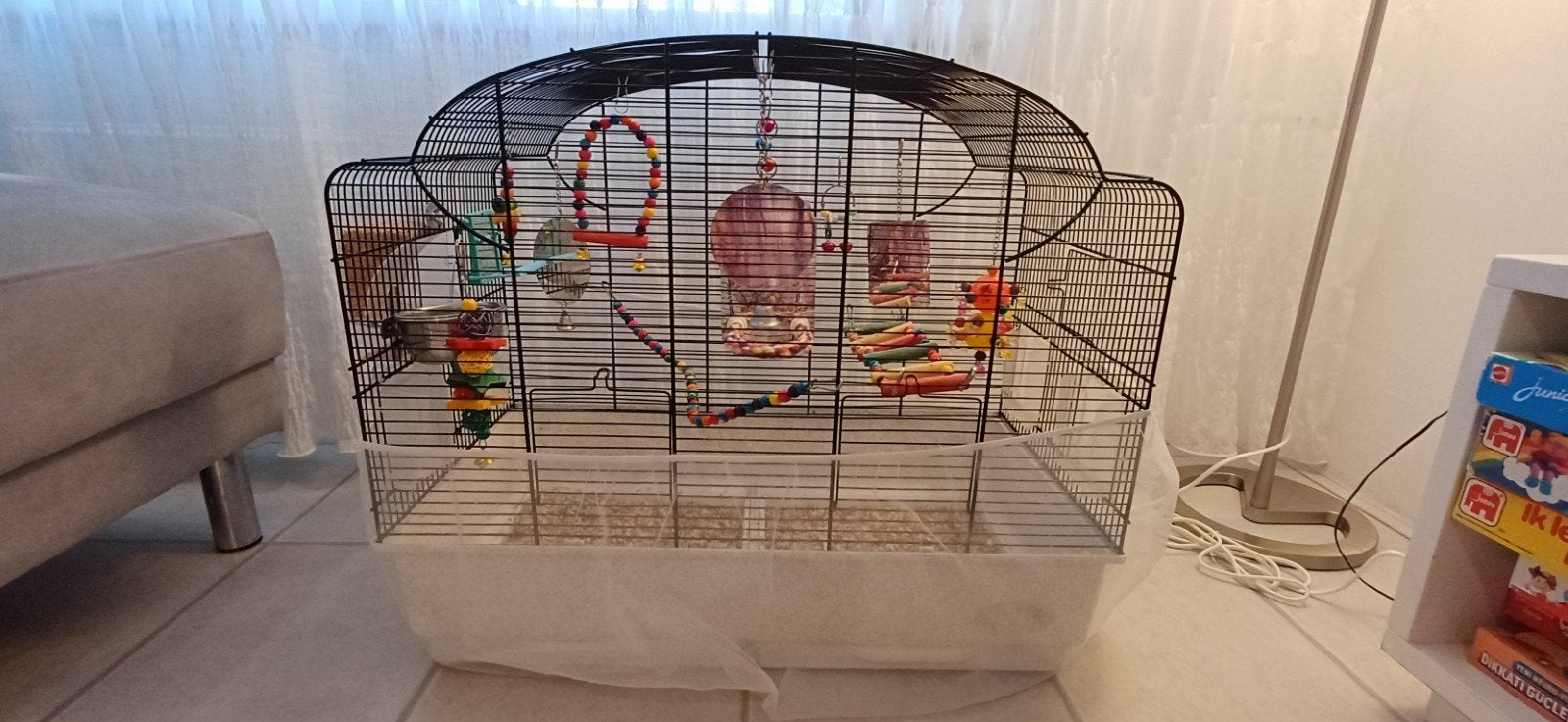 vogelkooi ter overname, Ophalen, Gebruikt, Metaal, Vogelkooi