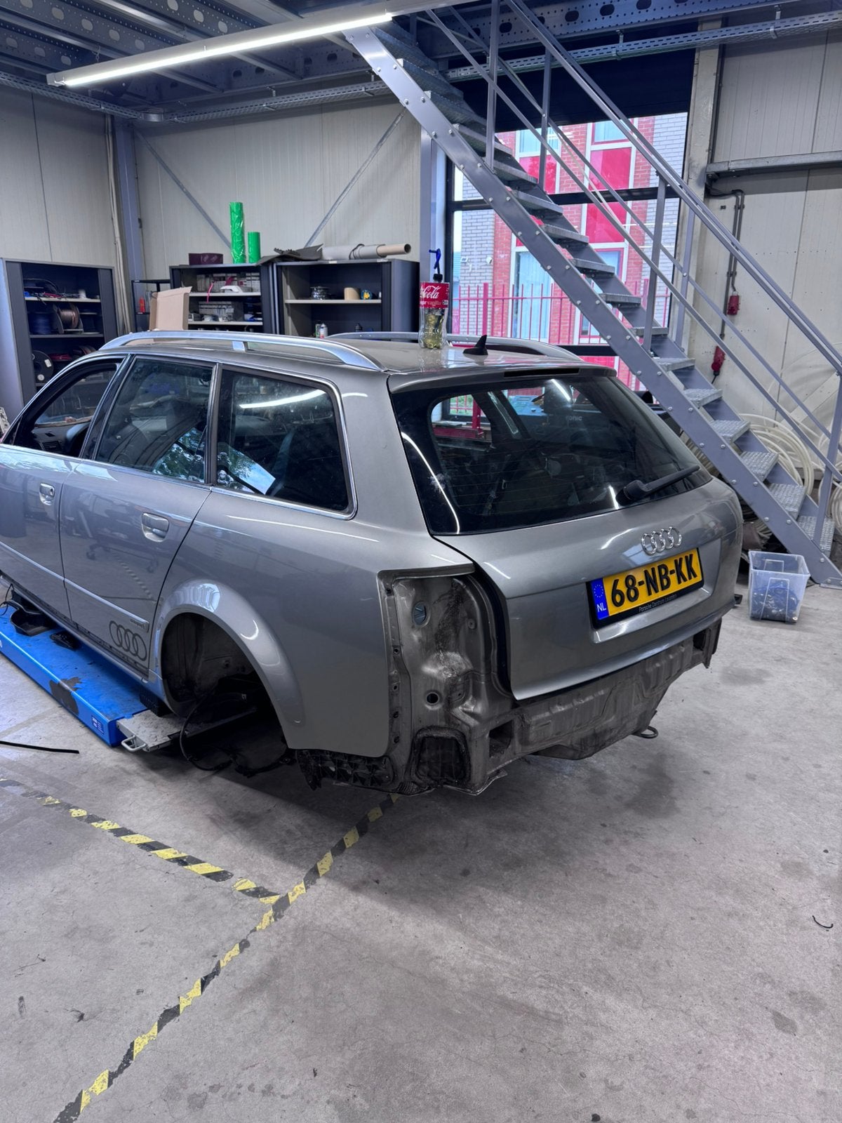 Audi a4 b6 avant ly7q atlas grey plaatwerk, Ophalen of Verzenden, Gebruikt, Audi, Motorkap