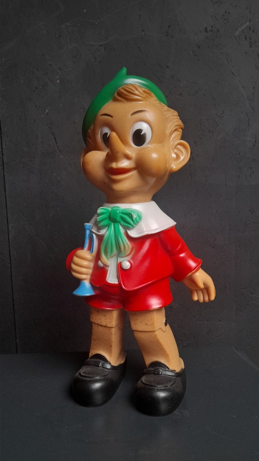 Grote Vintage Ledra Pinokkio Pop (35 cm) – Werkend Piepje, Verzamelen, Ophalen of Verzenden, Gebruikt