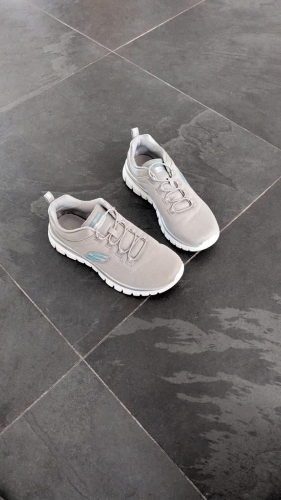 Skechers dames sneakers, maat 38, grijs, Ophalen, Skechers, Sneakers of Gympen, Grijs