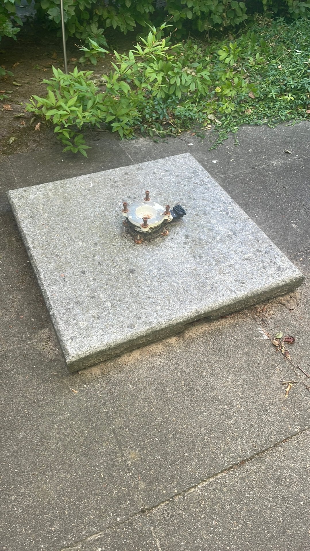 Parasolvoet gratis afhalen, Tuin en Terras, Tuintafels, Ophalen, Gebruikt, Vierkant