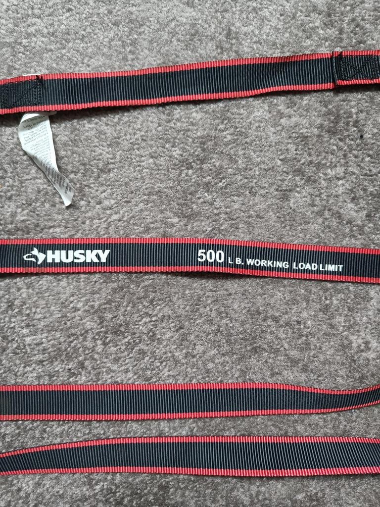 Husky Spanband 3.5m x 2.5cm - Zwart/Rood, Ophalen, Gebruikt, Handmatig