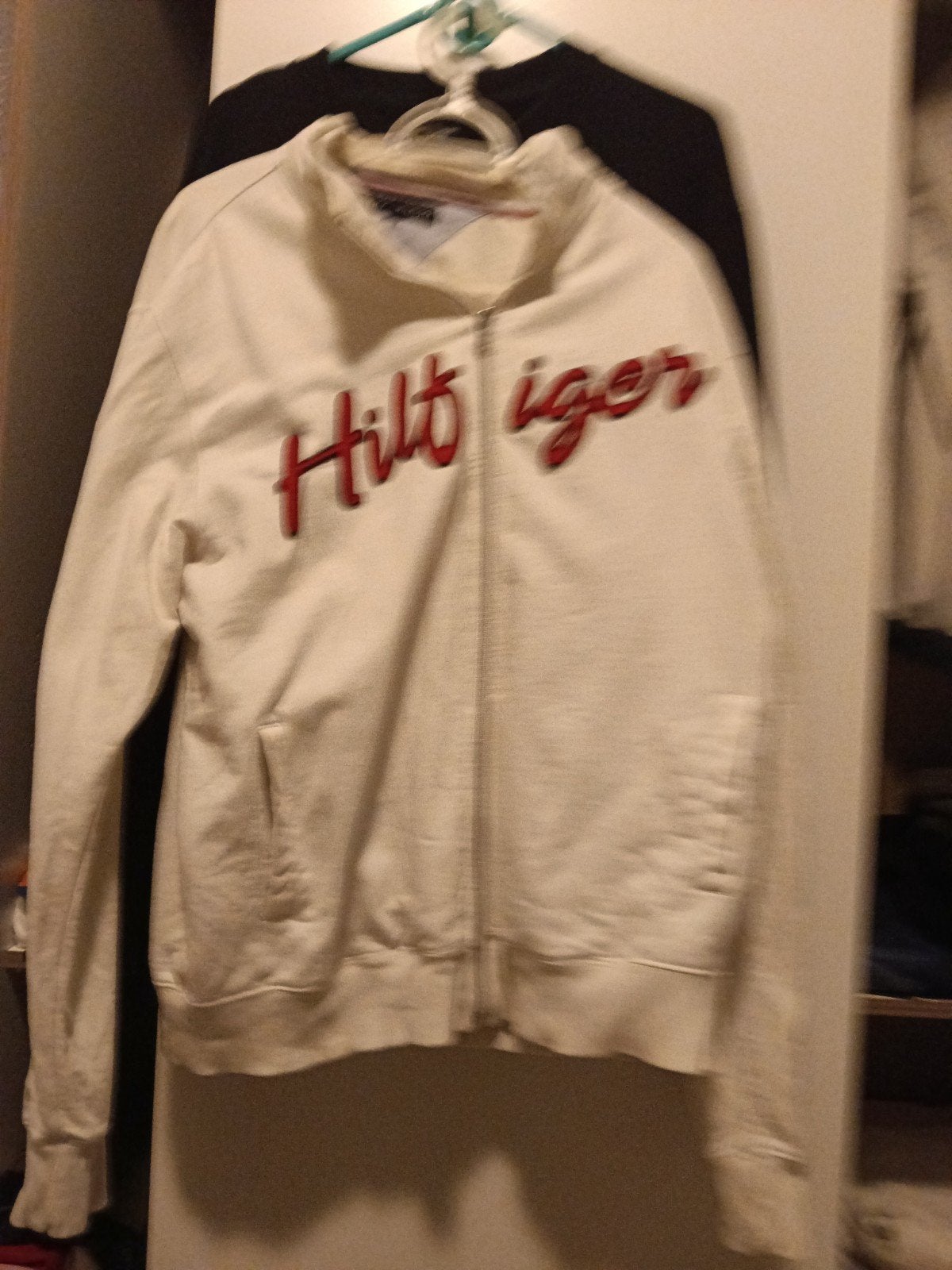 Vintage Tommy Hilfiger Jack - Crème met Rood Logo, Kleding | Heren, Jassen | Zomer, Beige, Tommy Hilfiger, Overige maten, Ophalen of Verzenden