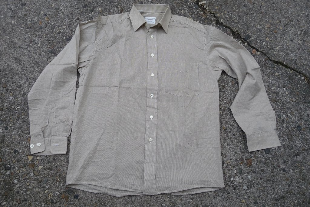 Heren overhemd melka maat 38 is XL, Kleding | Heren, Ophalen of Verzenden, Zo goed als nieuw, Beige, Halswijdte 43/44 (XL)