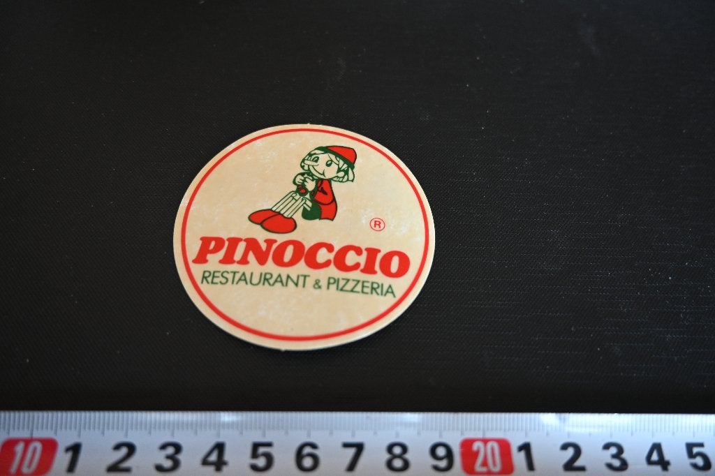 sticker PINOCCIO restaurant & Pizzeria, Ophalen of Verzenden, Zo goed als nieuw