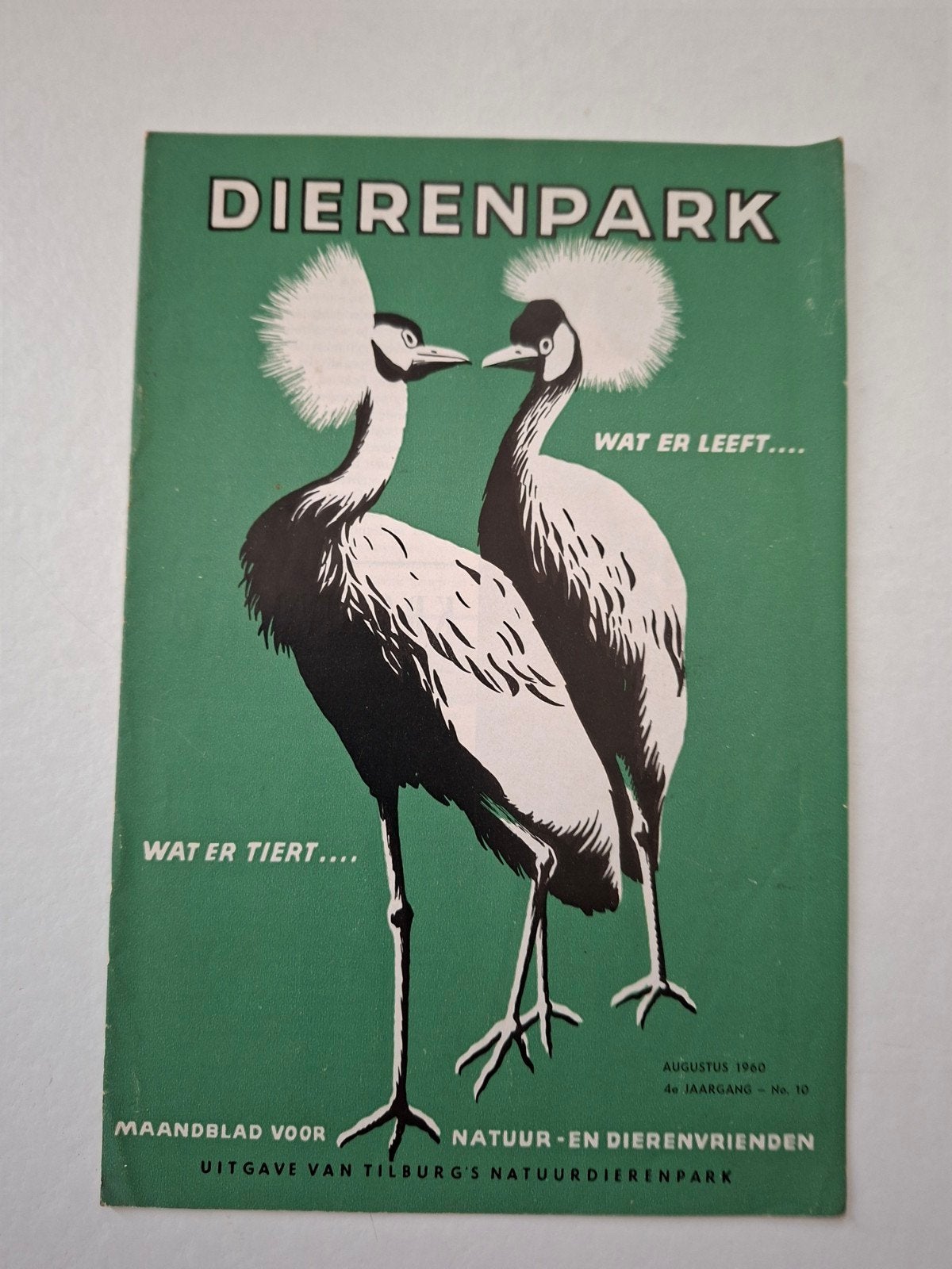 maandblad 1960 nr.10 Tilburg 's Dierenpark., Verzamelen, Ophalen of Verzenden, 1940 tot 1960, Gelopen, Overige soorten