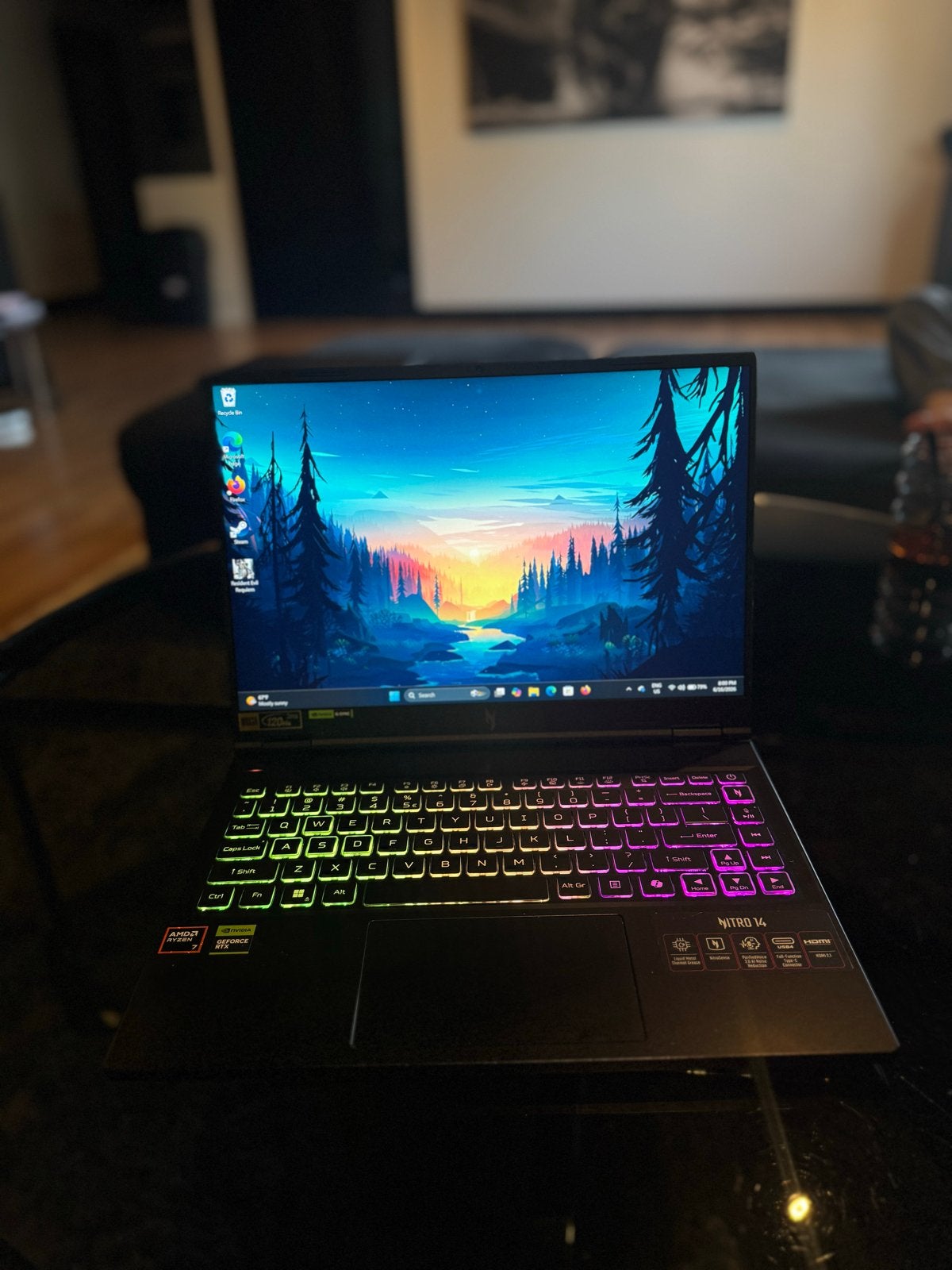 Acer Nitro 14 (RTX 4060, Ryzen 7, 32GB RAM, Warranty), Computers en Software, Windows Laptops, Zo goed als nieuw, 14 inch, SSD