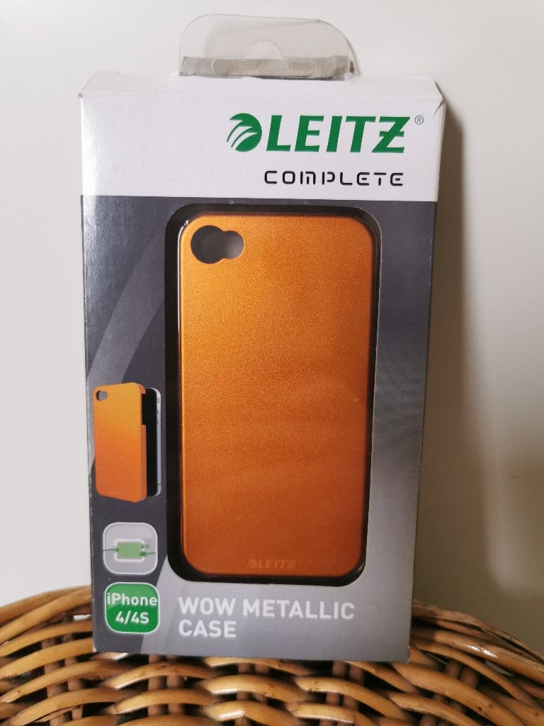 Leitz complete wow metallic case iPhone 4/4S, Telecommunicatie, Oranje, Frontje of Cover, Nieuw, Ophalen of Verzenden