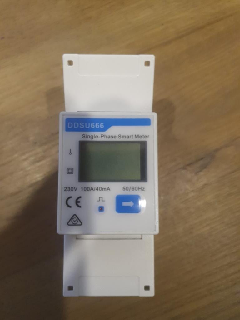 Chint DDSU666 100A 1 fase smart meter, Ophalen of Verzenden, Zo goed als nieuw, Kabel of Snoer