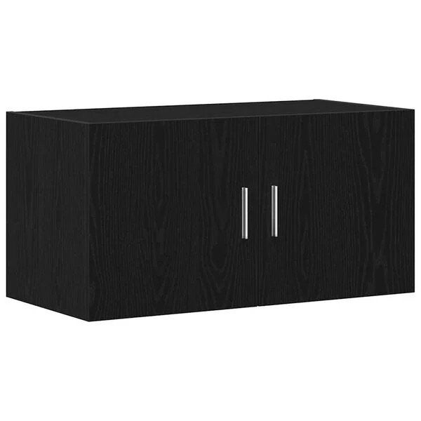 Wandkast zwevend zwart / kast met 2 deuren - nieuw in doos, Ophalen, Nieuw