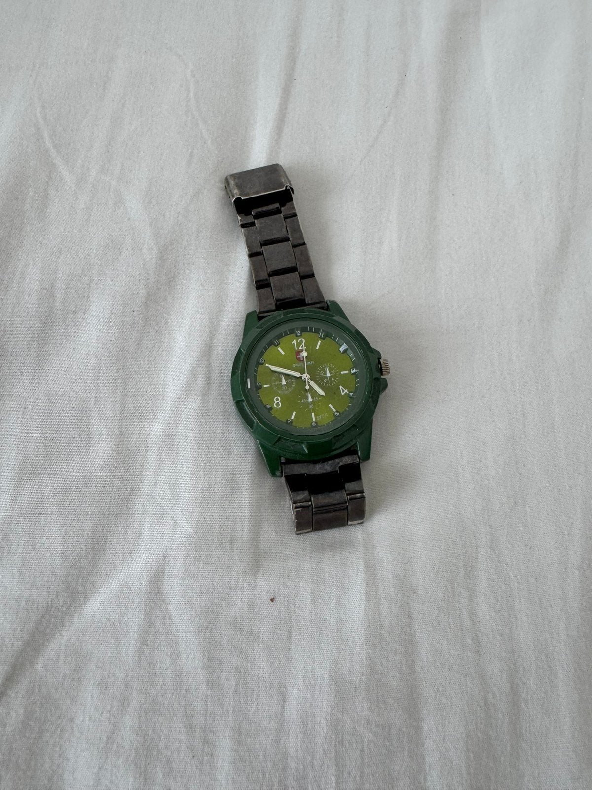Swiss Army horloge, Sieraden, Tassen en Uiterlijk, Overige merken, Staal, Gebruikt, Staal