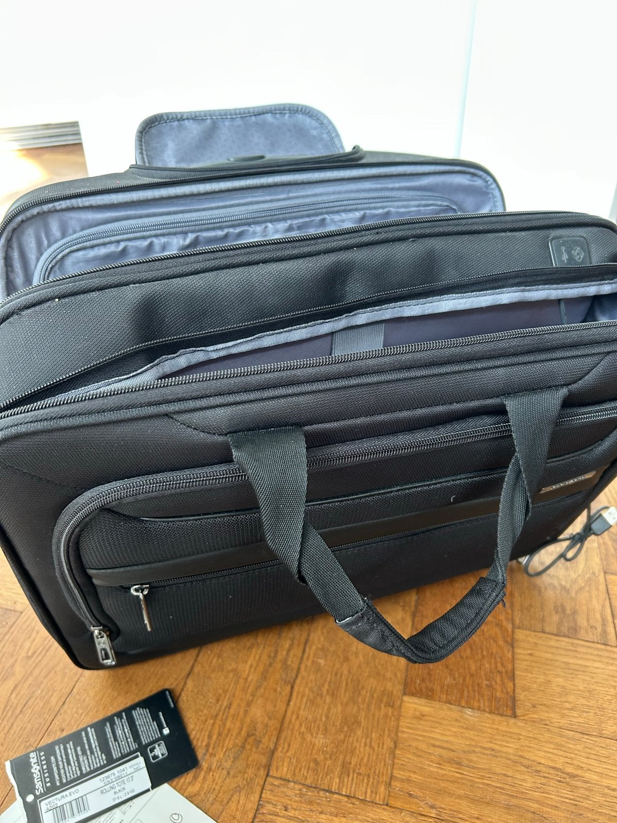 Samsonite Laptoptas met Wieltjes en Uitschuifbare Handgreep, 40 tot 60 cm, 20 tot 30 cm, Zwart, Ophalen of Verzenden