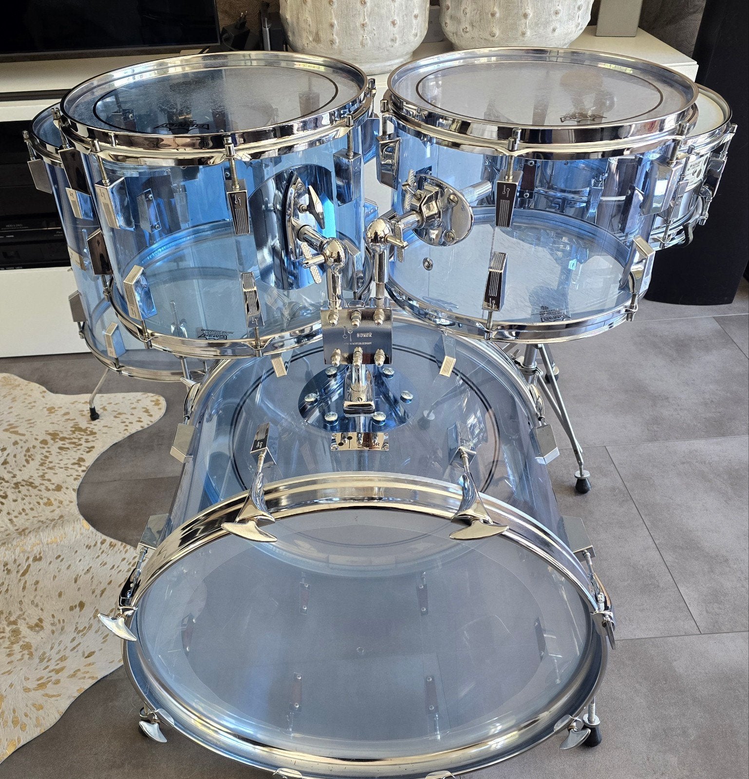 Sonor Champion Acrylic blue vintage shellset