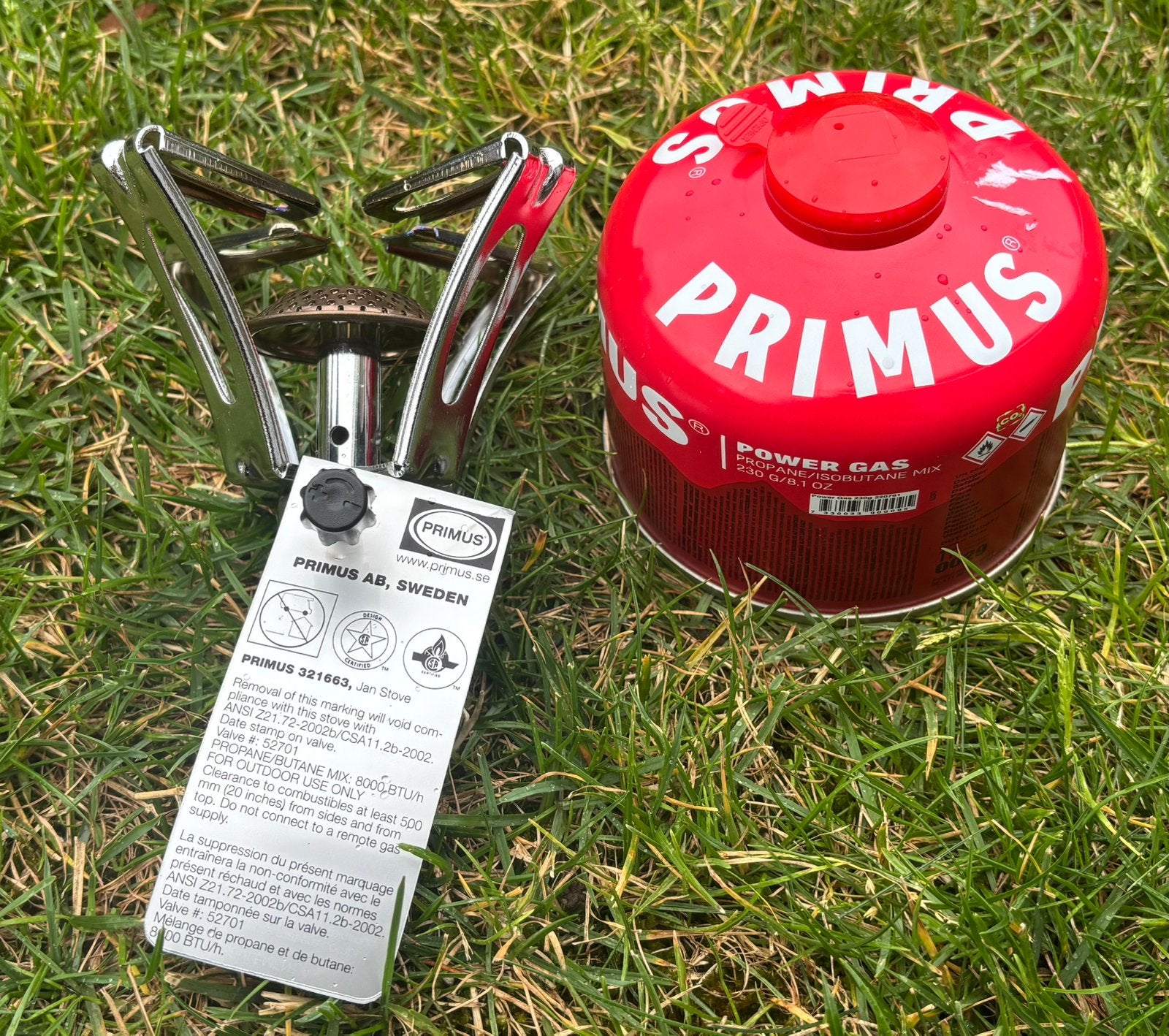 Primus gasbrander kookstel voor trekking / kamperen, Ophalen of Verzenden, Zo goed als nieuw