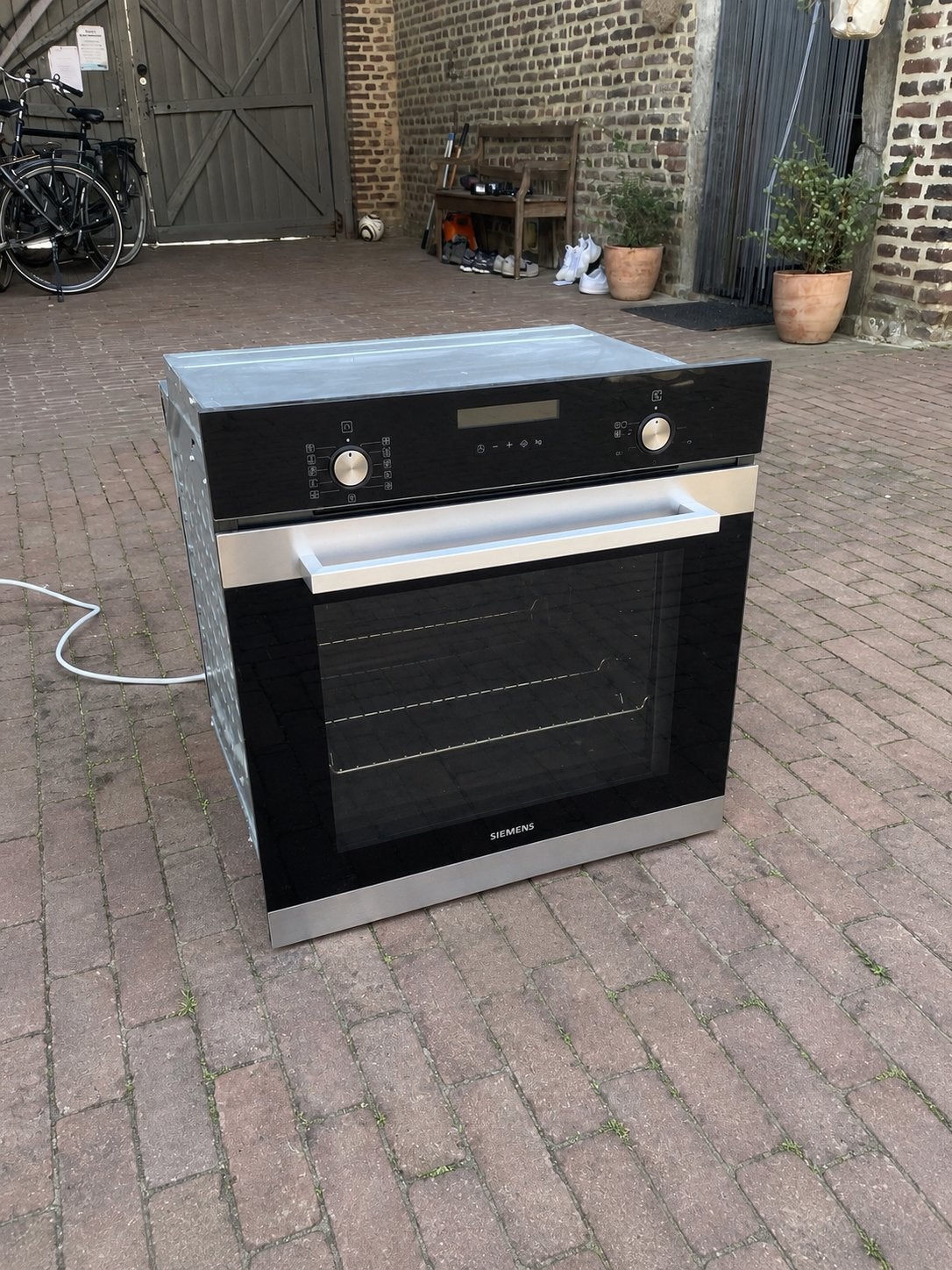Siemens inbouwoven – werkt perfect, Witgoed en Apparatuur, Ovens, Gebruikt, Inbouw, Heteluchtoven, Siemens, 55 tot 60 cm, 45 tot 60 cm