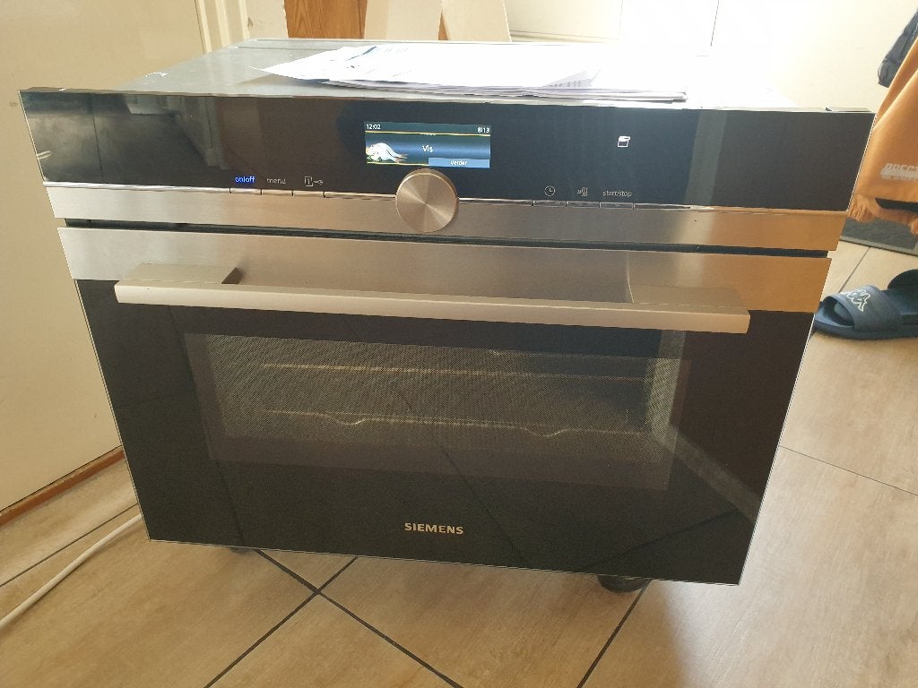 Siemens inbouw stoomoven met 4D hete lucht type CS636GBS2, Ophalen, Gebruikt, Hete lucht, Siemens