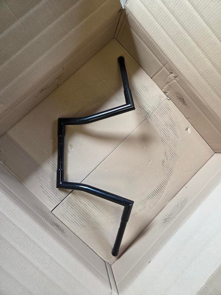 1 Inch Universeel Harley stuur Apehanger 12 Inch Zwart, Motoren, Ophalen of Verzenden, Nieuw