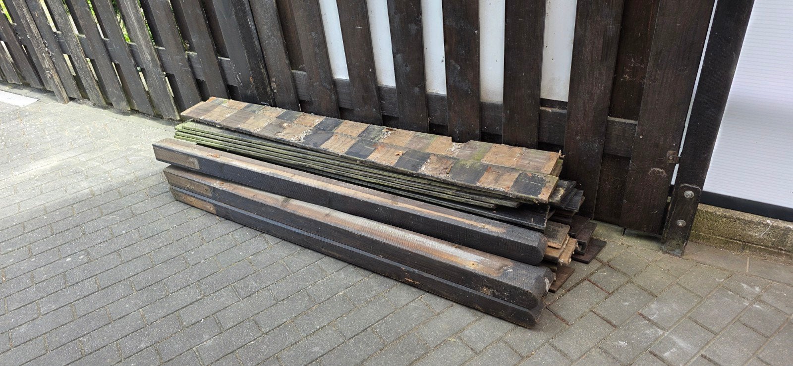 Gratis schuttinghout voor diverse projecten (4 schuttingen), Tuin en Terras, Schuttingen, Ophalen, Minder dan 3 meter, Hout, 1 tot 2 meter