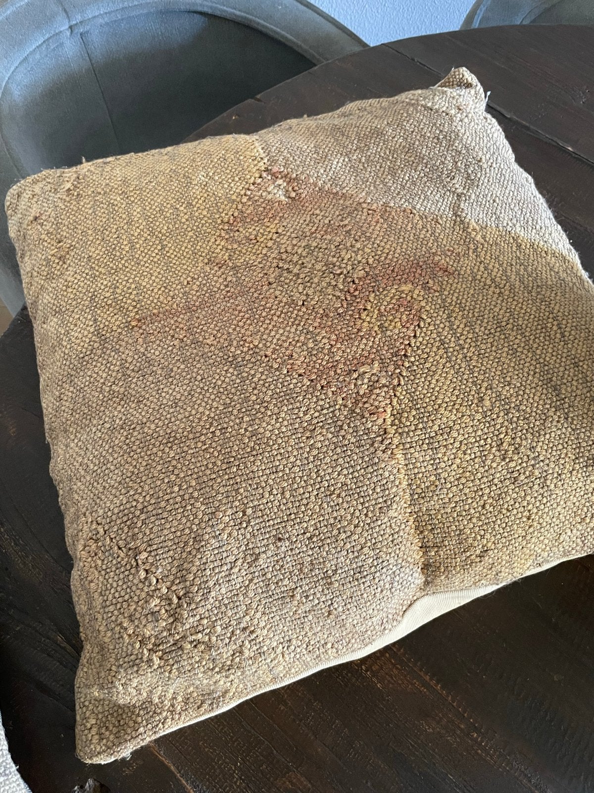 Nieuw Kelim kussen grijs/beige met roestkleurige tinten, Ophalen, Meerkleurig, Vierkant, Nieuw