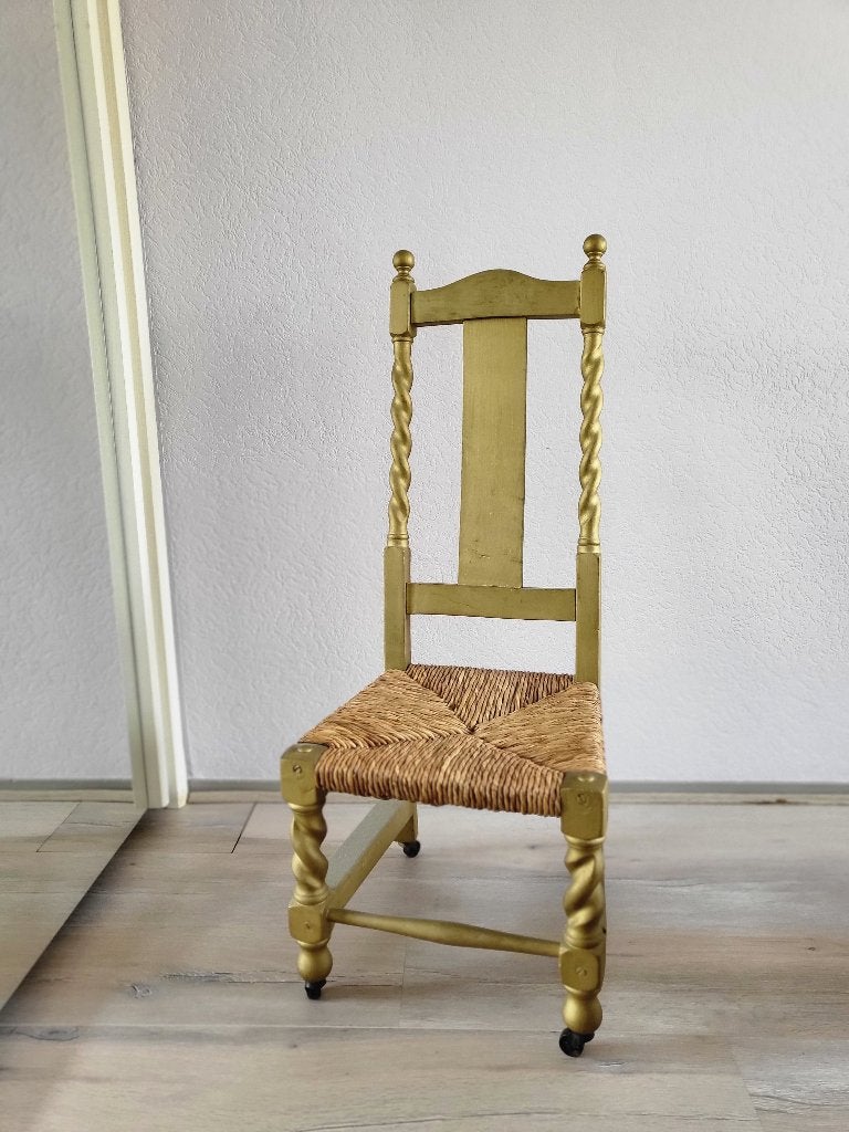 Antiek breistoeltje, Ophalen