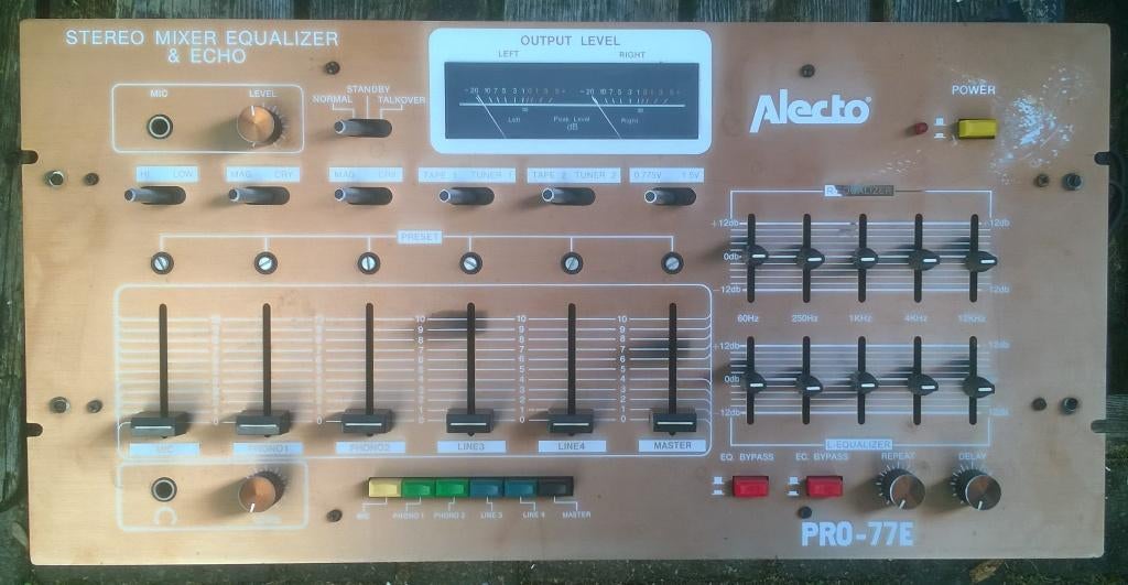 Vintage stereo audio-mixer Alecto Pro-77E, Overige merken, Refurbished, Ophalen of Verzenden, Nb