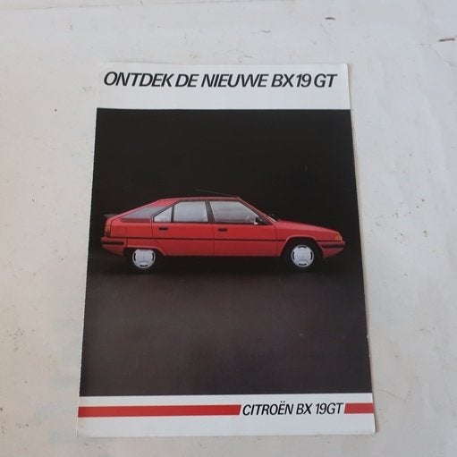 Citroen BX GT folder brochure NL tekst origineel, Ophalen of Verzenden, Zo goed als nieuw, Citroën