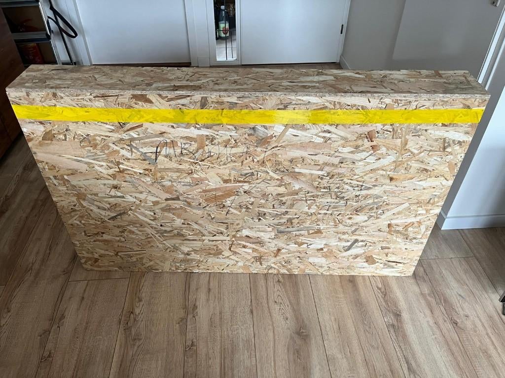 Houten TV-transportkist, handgemaakt – tot 60 inch, Ophalen, Minder dan 50 cm, 100 tot 150 cm, Zo goed als nieuw