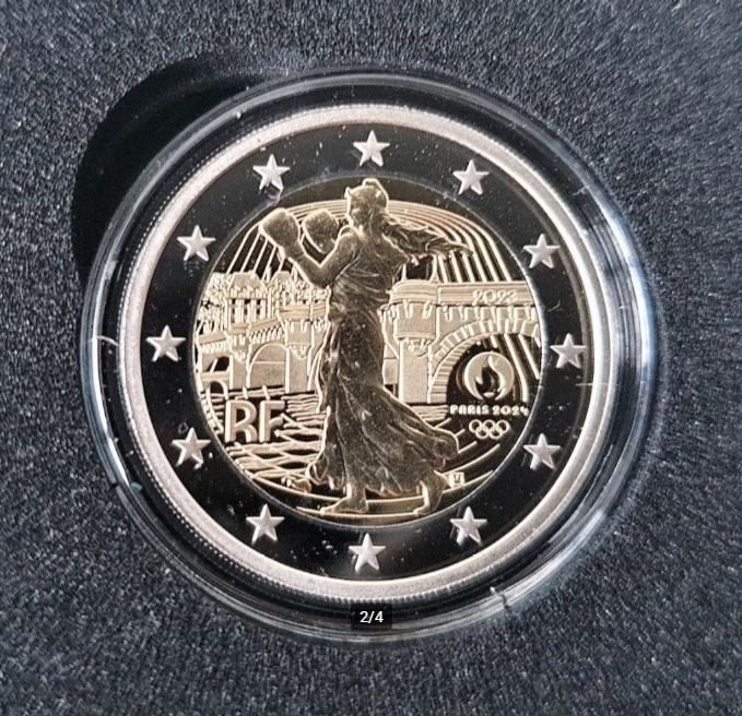 Frankrijk 2 euro 2023 proof Olympische Spelen 2024, Verzenden, Frankrijk, 2 euro, Losse munt