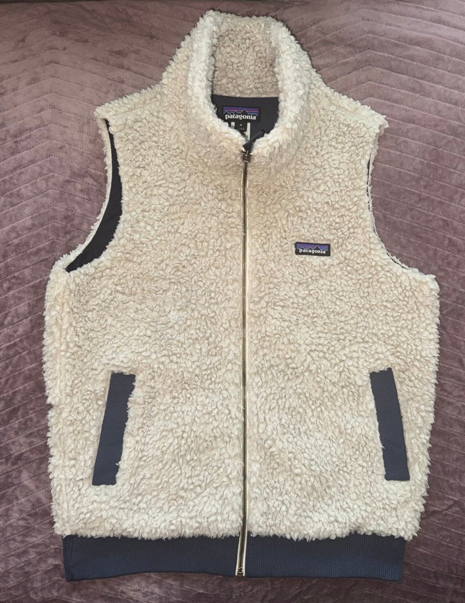Patagonia Synchilla Fleece Full-Zip Cream Navy, Ophalen of Verzenden, Zo goed als nieuw, Blauw