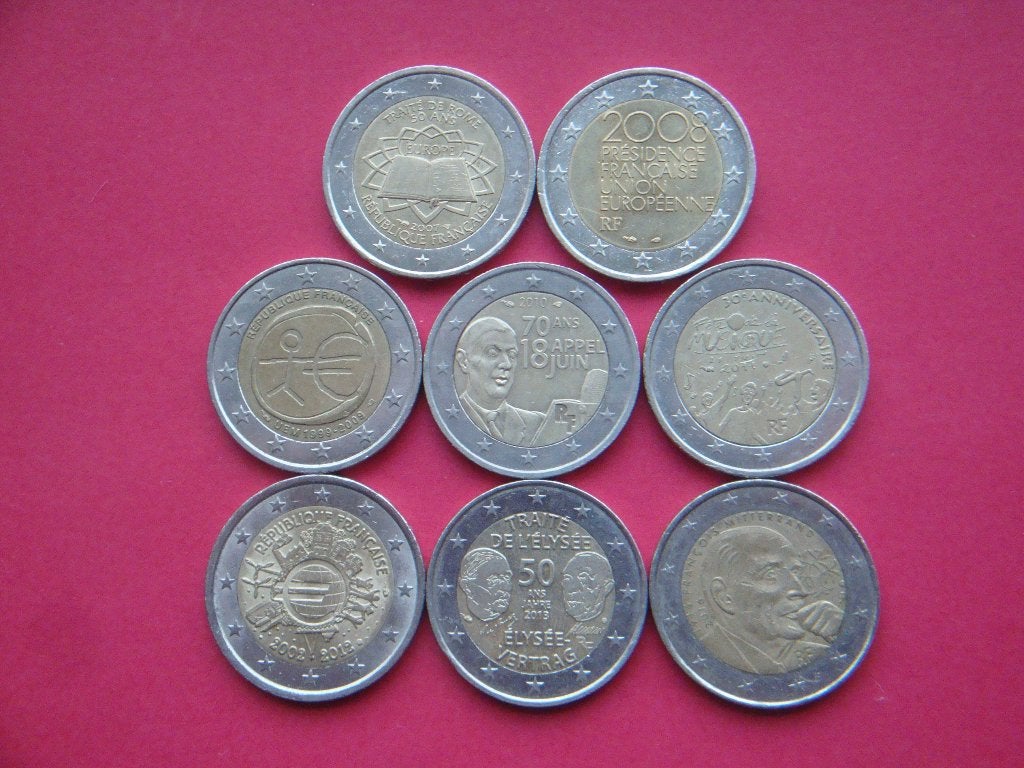 Kavel Frankrijk setje speciale 2 Euromunten 2007 / 2013., Verzenden, Frankrijk, 2 euro, Setje