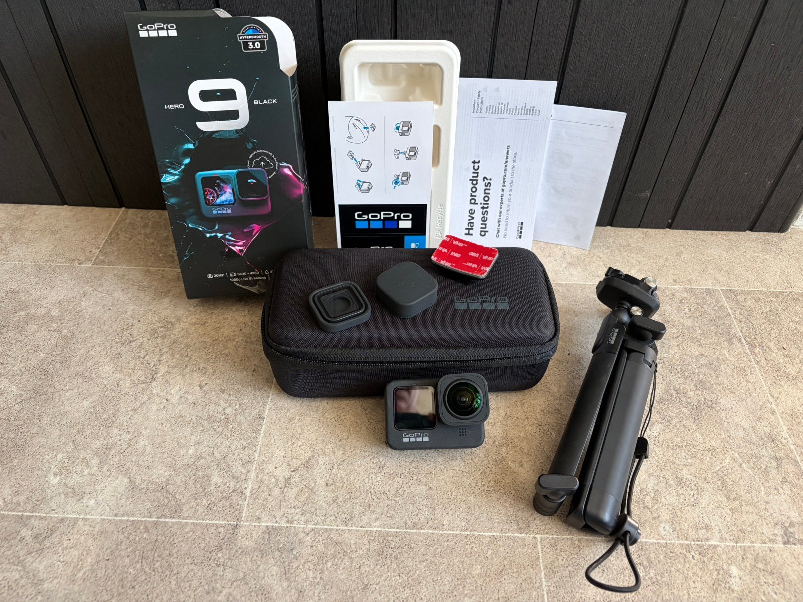 GoPro hero 9 met Tripod en Max Lens Mod, Ophalen of Verzenden, Zo goed als nieuw, GoPro