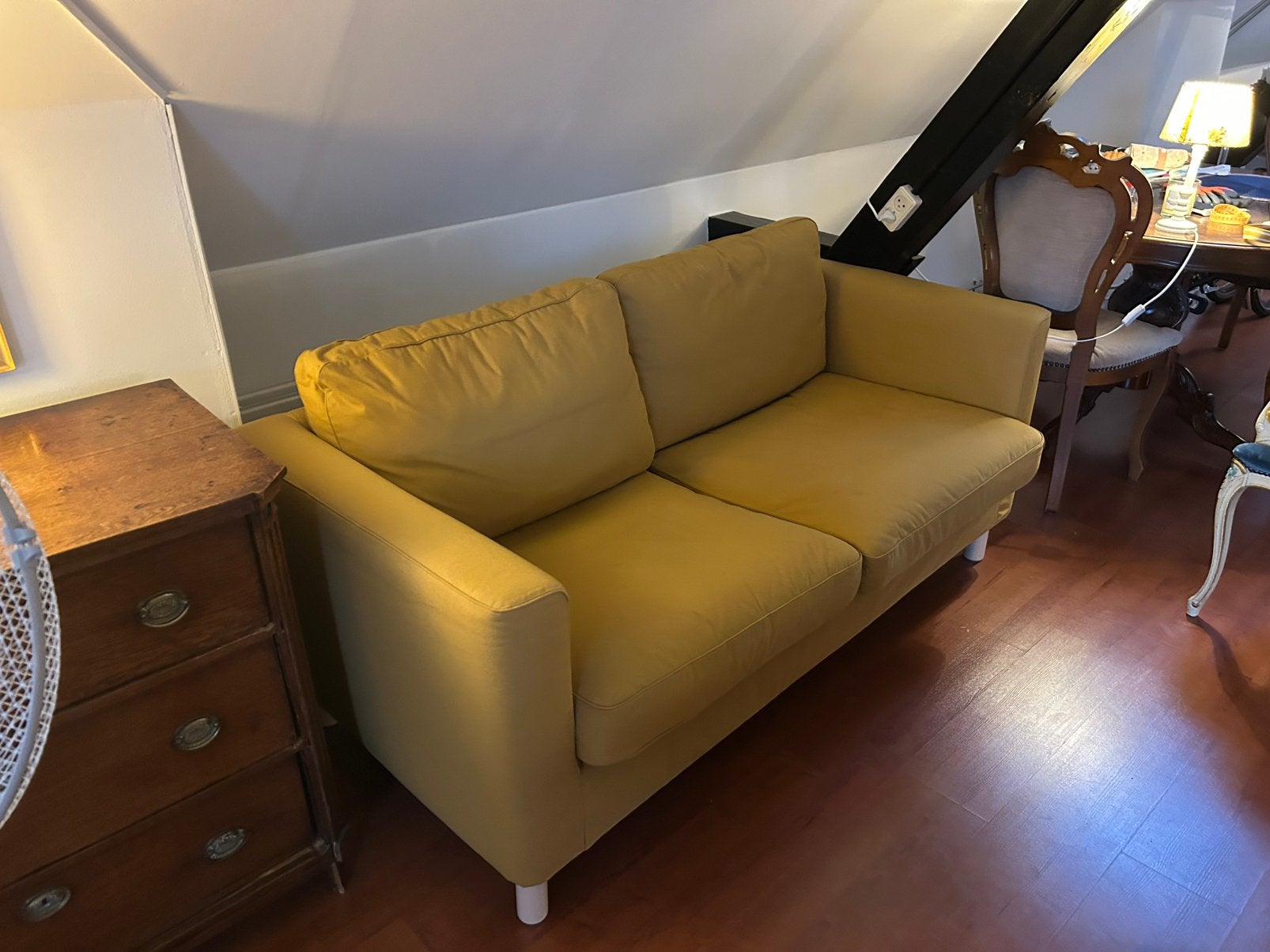 2-zits gele bank, IKEA Pärup, Ophalen, Zo goed als nieuw