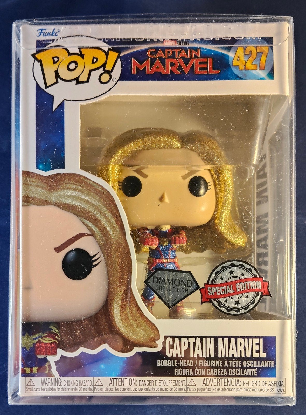 Funko Pop! Captain Marvel 427 Diamond Collection Special Edi, Ophalen of Verzenden, Nieuw