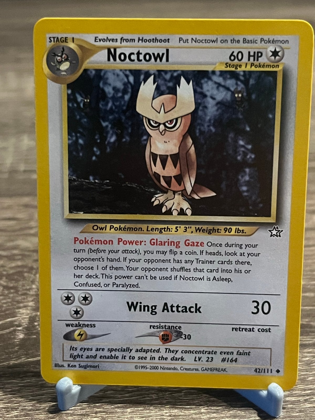 Noctowl (42/111) - Neo Genesis - EX, Ophalen of Verzenden, Gebruikt, Losse kaart