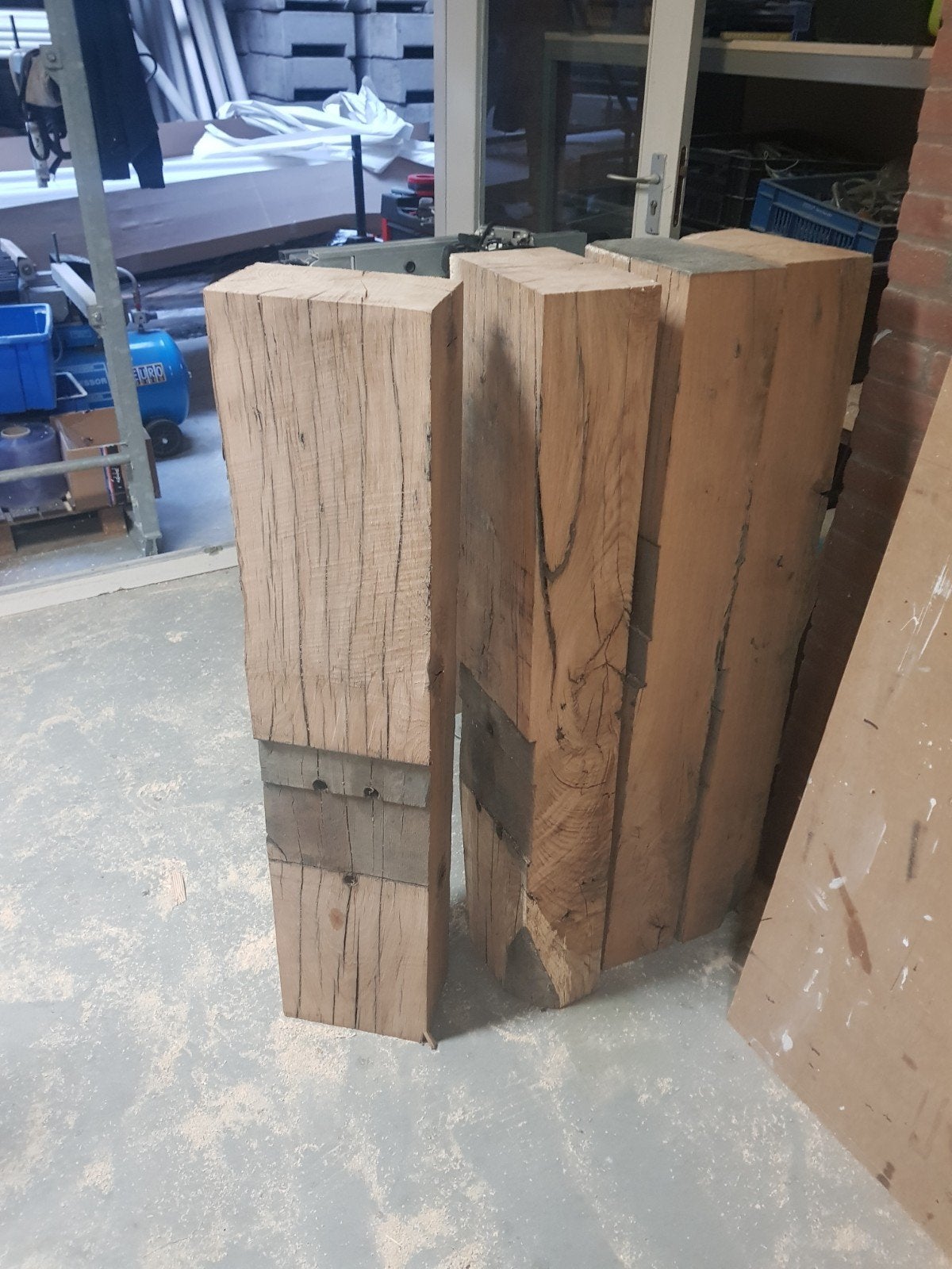 Oude Eiken spoorbielzen, Ophalen, Gebruikt, Hardhout, Minder dan 180 cm
