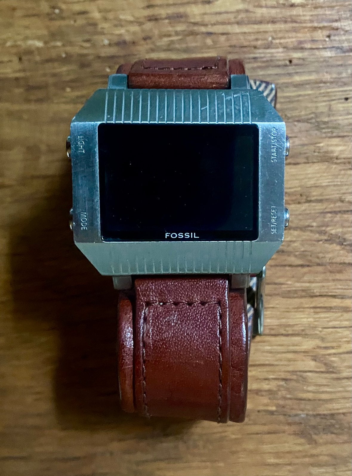 Fossil JR 9574, Sieraden, Tassen en Uiterlijk, Horloges | Heren, Polshorloge, Ophalen, Overige merken, Leer