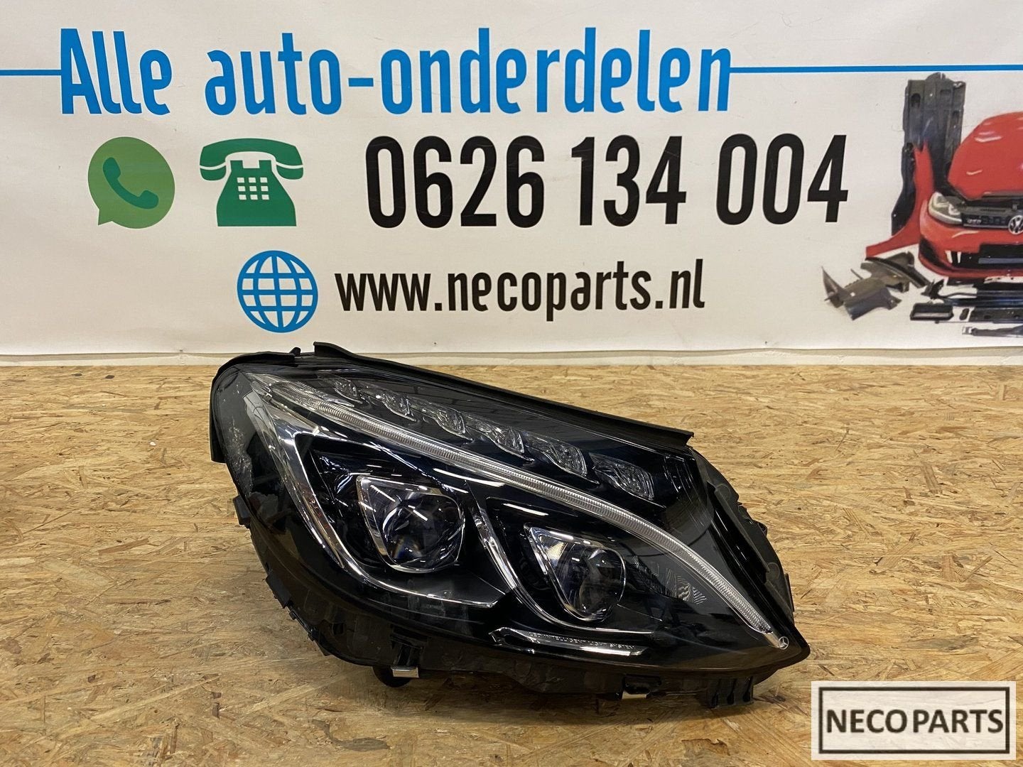 C KLASSE W205 ILS LED KOPLAMP RECHTS A2059068801 ORIGINEEL, Auto-onderdelen, Verlichting, Gebruikt, -, Ophalen of Verzenden, -