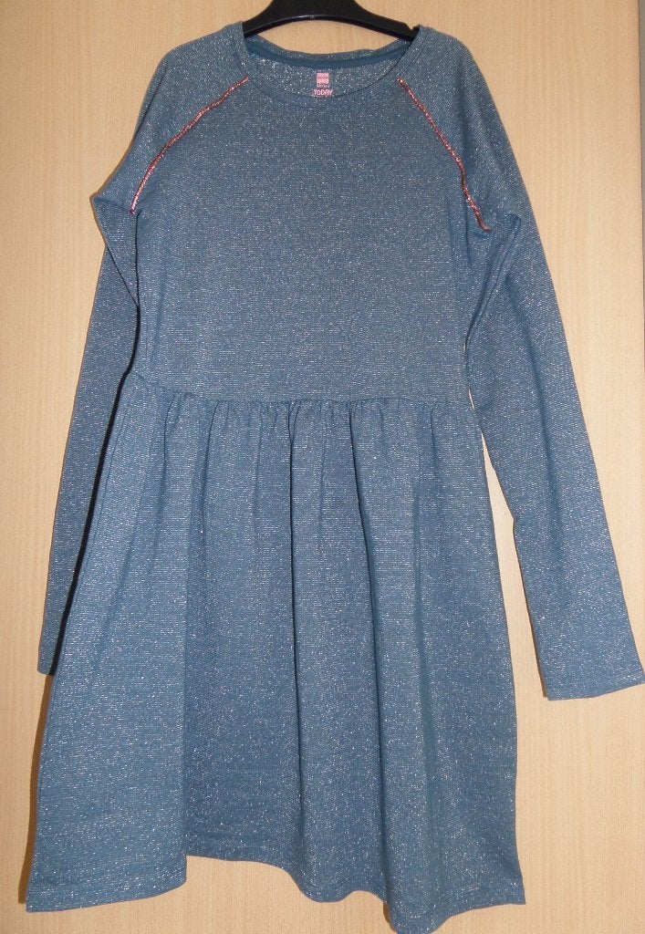 Feestelijke grijs/blauwe Hema jurk maat 158/164, Ophalen of Verzenden, Zo goed als nieuw, Meisje, Jurk of Rok