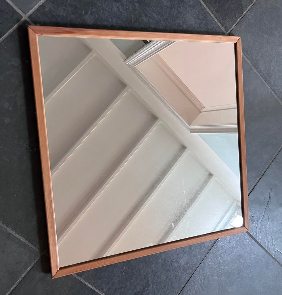 Houten Spiegel, Huis en Inrichting, Woonaccessoires | Spiegels, Ophalen of Verzenden, Zo goed als nieuw, Minder dan 50 cm, Minder dan 100 cm