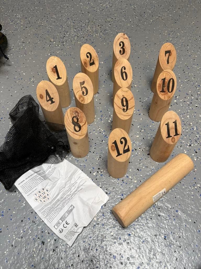 Mölkky / werpspel, Ophalen, Gebruikt