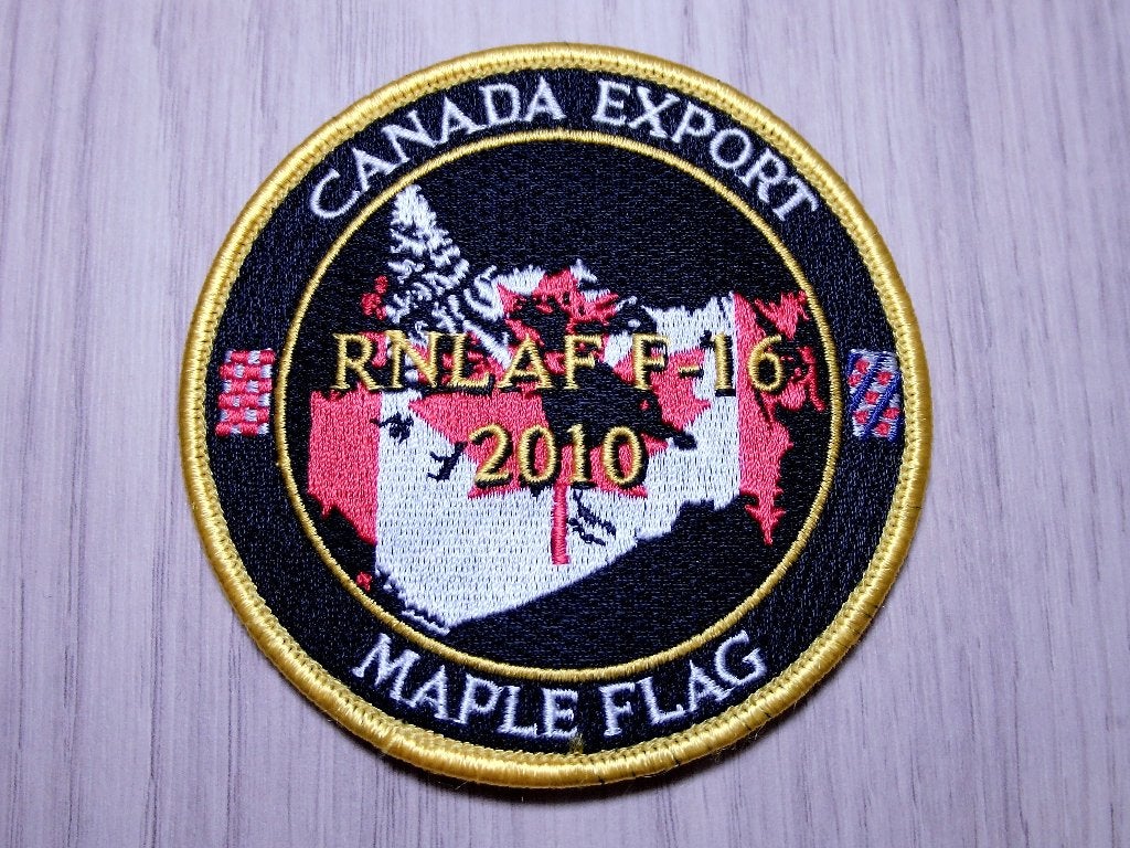 Patch RNLAF F-16 2010 Canada Export Maple Flag, Verzenden, Luchtmacht, Nederland, Embleem of Badge