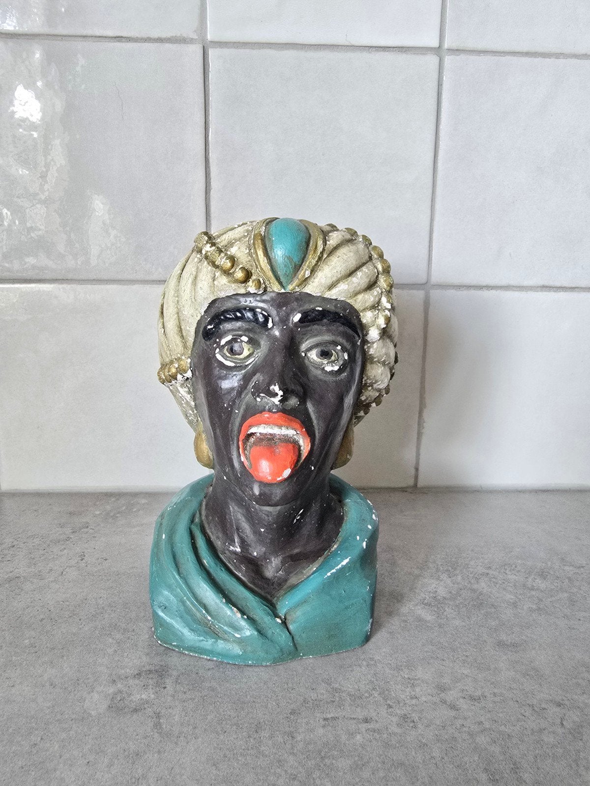 Vintage gaper Apothekersbeeldje - Oosterse Man, Antiek en Kunst, Ophalen